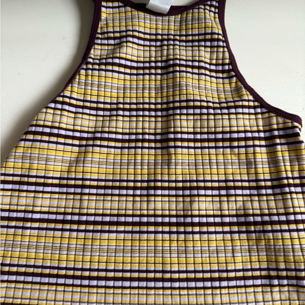 Savage X Fenty Yellow and Purple Striped Top